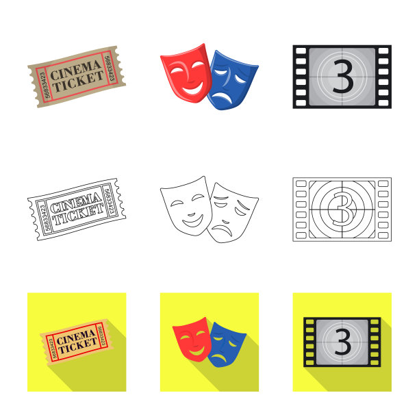 孤立物体电视和拍摄图标图片下载