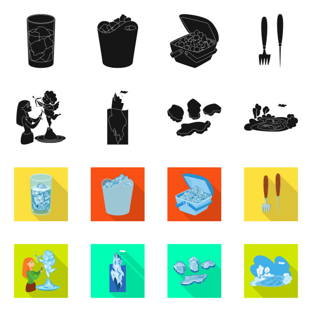 纹理和冻结图标图片下载