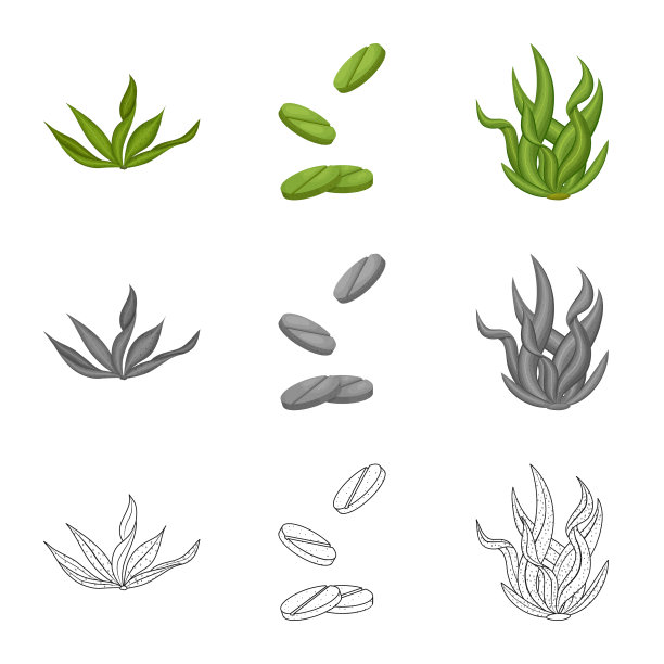 蛋白质和海洋符号集图片下载