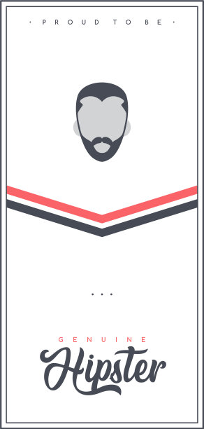 嬉皮士复古绅士社会主题传单图片下载