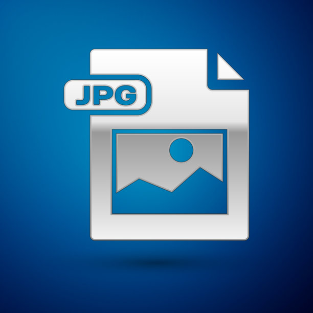 银色JPG文件文件下载图像按钮图片下载