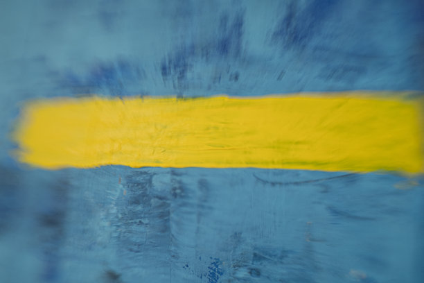 蓝色和黄色线油漆背景图片下载