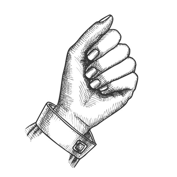 女孩手持雨伞的手势是墨水图片下载