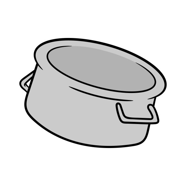 卡通烹饪锅矢量插图图片下载