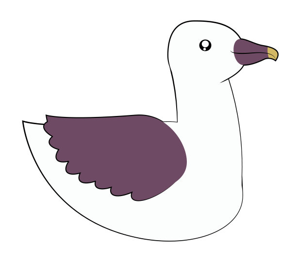 可爱的信天翁插图图片下载