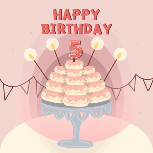 用蛋糕图片装饰的生日贺卡图片下载