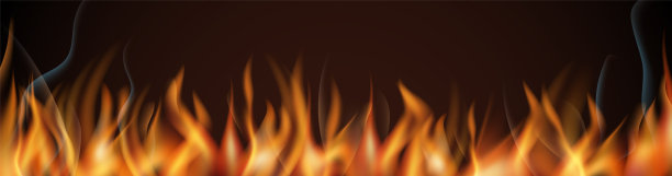 火边界。水平现实火焰无缝模式图片下载