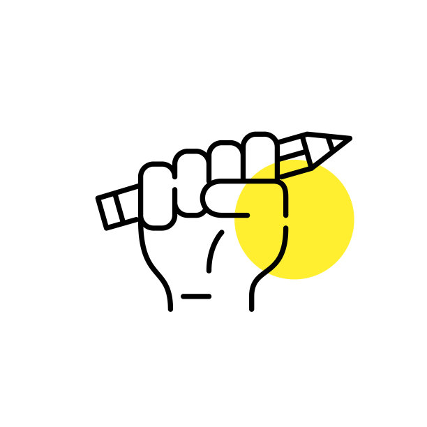 艺术家和设计师图标。手里拿着一支铅笔。像素完美，可编辑的描线图标图片下载