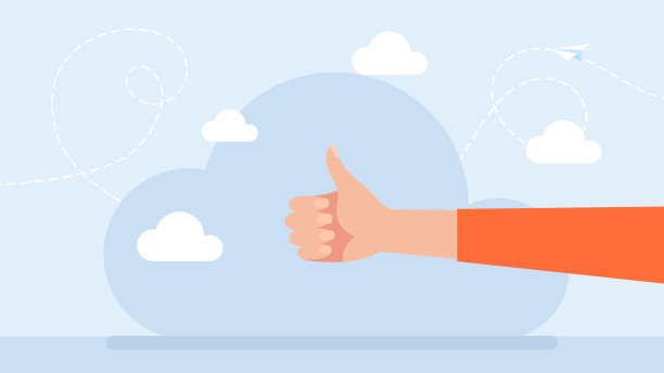 拇指。看不见你。女人同意了。手指。一个女孩举起手指表示同意。协调的动作。手伸出大拇指。同意的概念。平的风格。商业插图。向量图片下载