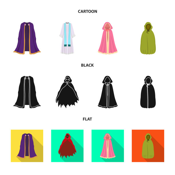 孤立物体材料和服装标志集图片下载