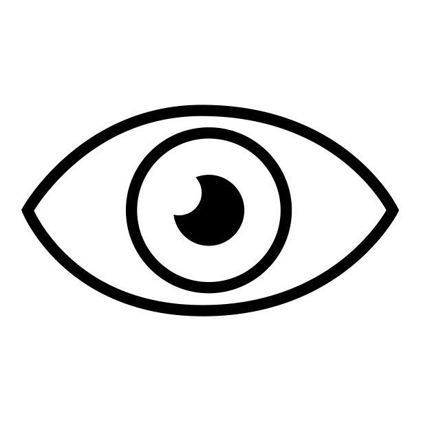 眼睛图标线条艺术图片下载