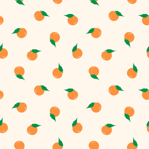 无缝图案设计的一个橙色，矢量图片下载