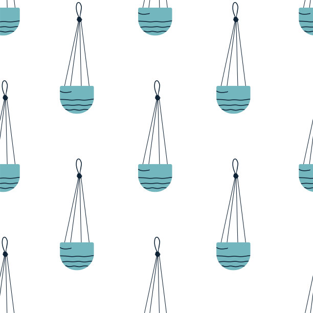 矢量平面手绘无缝图案图片下载