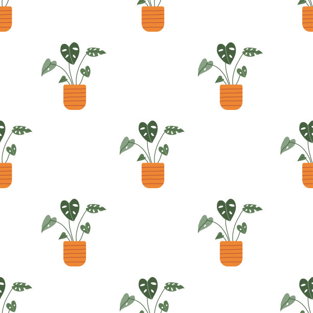 矢量平面手绘无缝图案图片下载