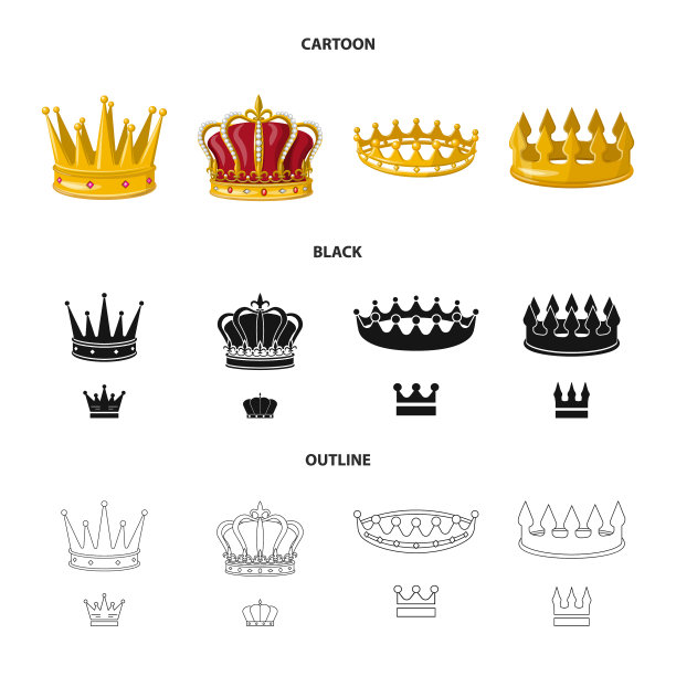 设计中世纪和贵族图标集图片下载