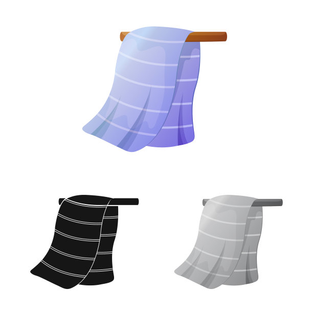 孤立物体毛巾和桑拿标志套图片下载