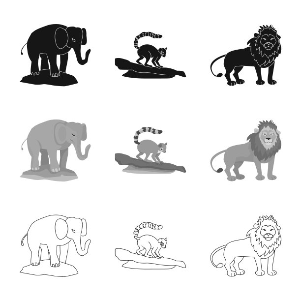 设计自然和有趣的标志集图片下载