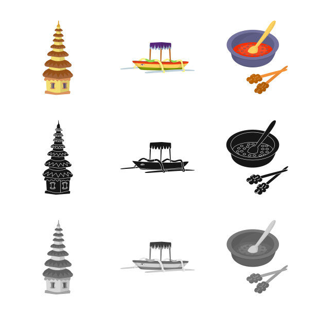 隔离对象和旅行标志的集合图片下载