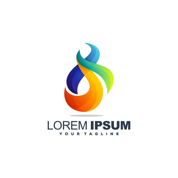 渐变火焰Logo设计图片下载