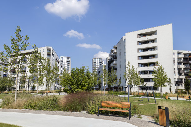 城市住宅区，现代新公寓图片下载