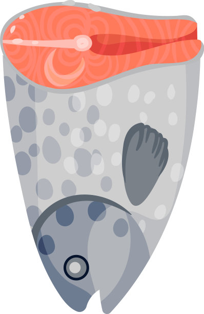 带头的三文鱼片图片下载