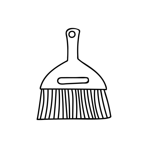扫帚涂鸦图标矢量。手绘扫帚图标矢量。全面的扫帚图标图片下载