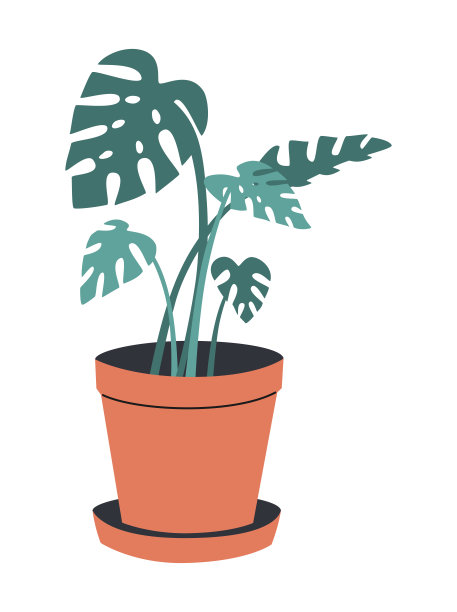 蒙斯特拉在锅插图图片下载