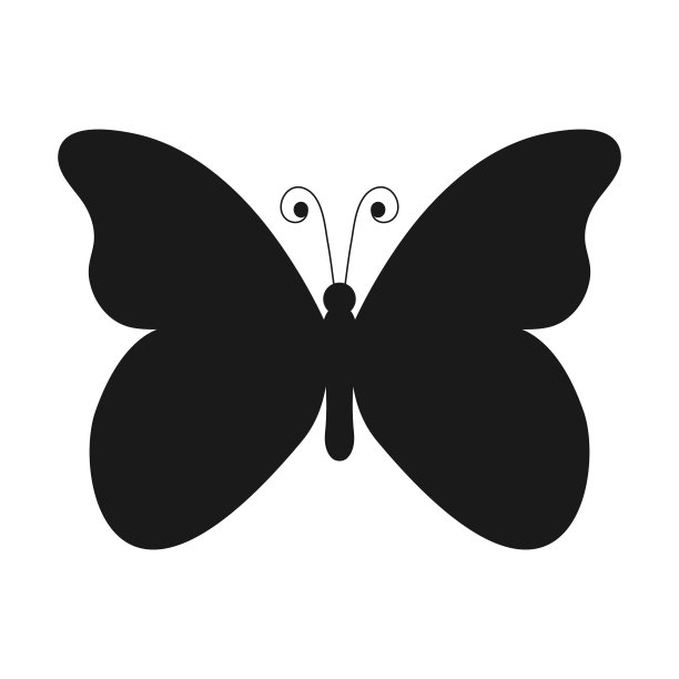 蝴蝶剪影。图片下载