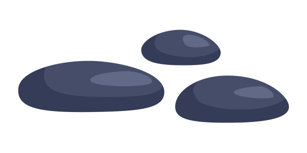 水疗中心石头图标。卵石的迹象。Spa沙龙、化妆品、医药、东方按摩理念。矢量平面插图图片下载