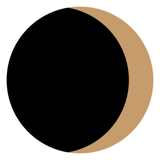 月亮月神简约的天体符号剪影简单的图标图片下载