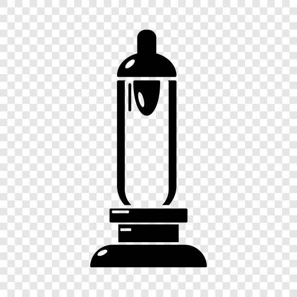 汽车蜡烛图标简单的黑色风格图片下载