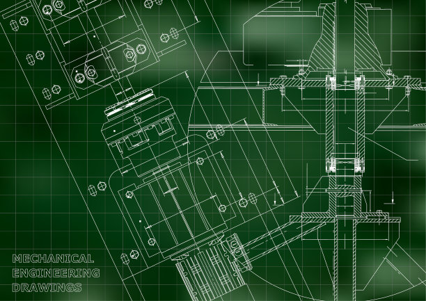 蓝图机械工程图纸图片下载