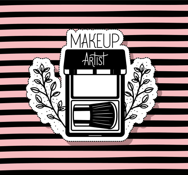 眼影构成了花框图片下载