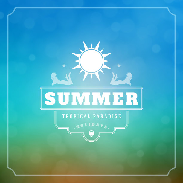 暑假排版标签设计垃圾纹理纸的背景。图片下载