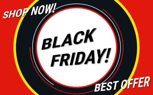 黑色星期五旗帜矢量设计模板图片下载