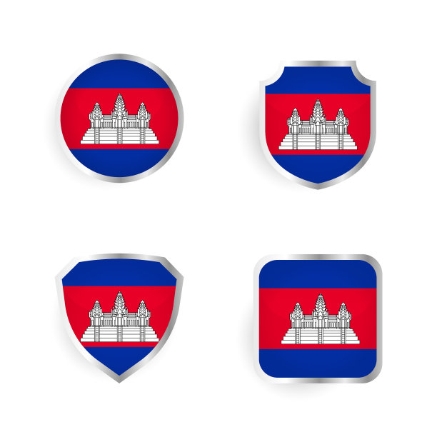 柬埔寨国家徽章及标签收藏图片下载