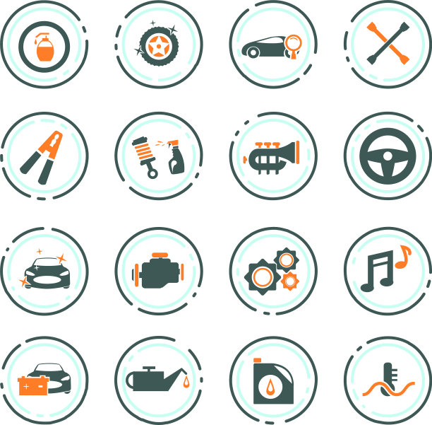 汽车商店图标集图片下载