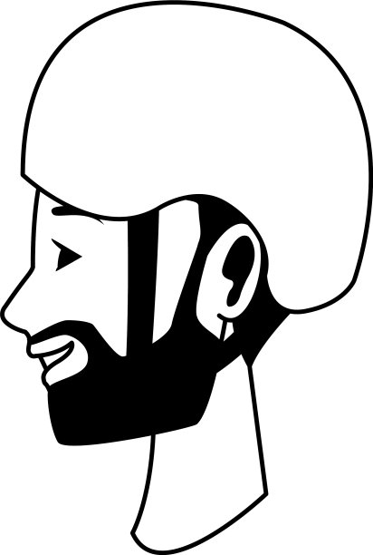 年轻人的脸头像卡通黑色和图片下载