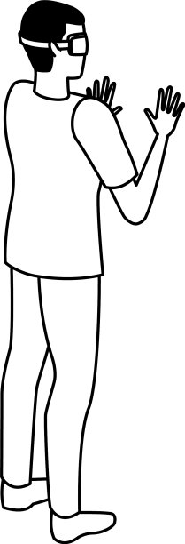 虚拟现实技术体验卡通图片下载