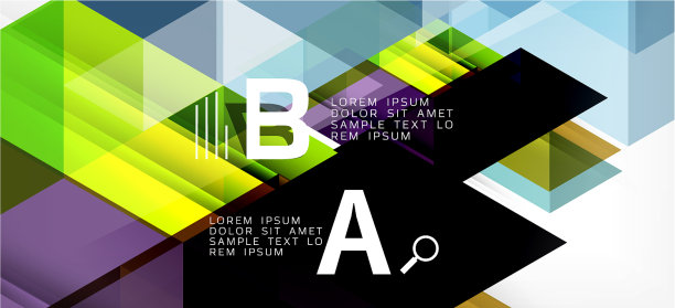 彩色重复三角形现代几何图片下载