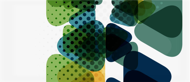 横幅上镶嵌着几何三角形的五彩图案图片下载