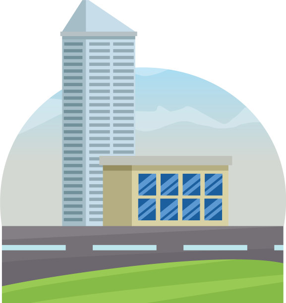 办公楼和摩天大楼房地产图片下载