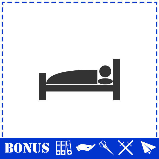 睡眠图标平图片下载