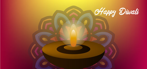 排灯节背景设计与金色图片下载