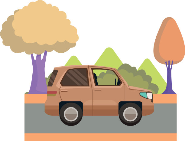 Suv汽车车辆侧视图卡通图片下载