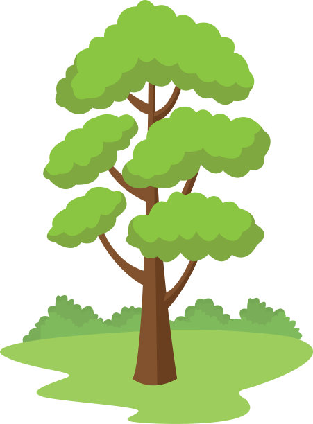 树与树叶自然卡通图片下载