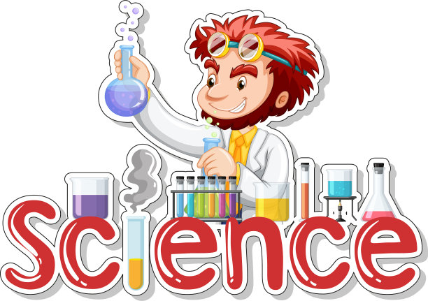 贴纸设计与科学家做实验图片下载