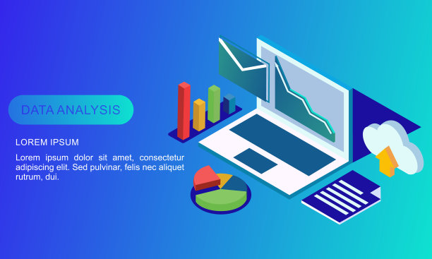 现代平面设计网站等距概念图片下载