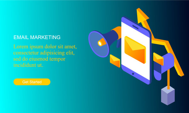 现代平面设计网站等距概念图片下载