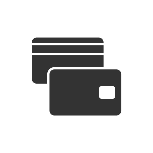 白色背景上的信用卡黑色图标图片下载